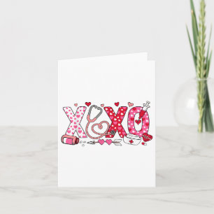 Xoxo Nurse Valentijnsdag Stethoscope Valentijn Fo Kaart