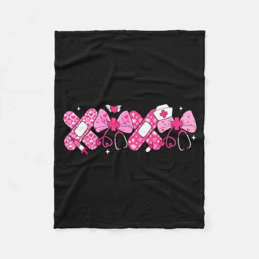 Xoxo Nurse Valentines Day Stethoscope Valentine Nu Fleece Deken (Voorkant)