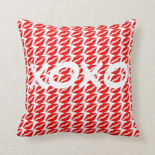 XOXO op de lips Square Pillow Kussen
