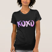 XOXO Paars Roze | Hand Letterig penseelscript T-shirt (Voorkant)