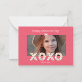 XOXO Pink Photo Classroom Carte Saint-Valentin (Devant)