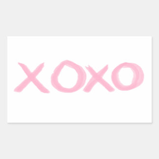 XOXO RECHTHOEKIGE STICKER