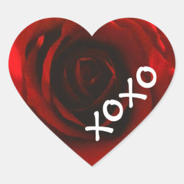 XOXO Red Rose Hart Sticker