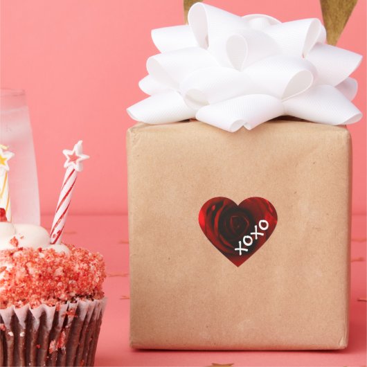XOXO Red Rose Hart Sticker (Feest)