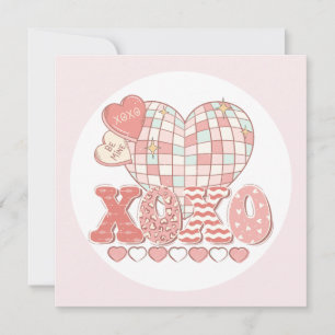Xoxo retro Valentijnsdag Kaart