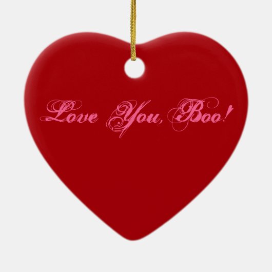 XOXO Romantic Teddy Bear Valentijn Heart Keramisch Ornament (Achterkant)