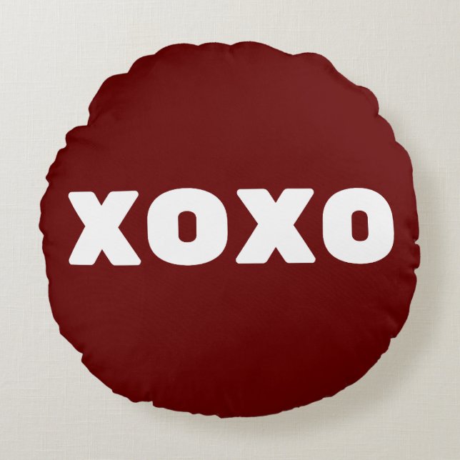 Xoxo Rond Kussen (Voorkant)
