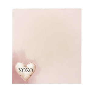 XOXO Rood Crème Hart Notitieblok
