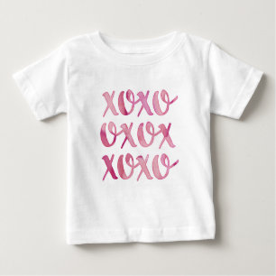 xoxo rose aquarelle typographie enfants T-shirt