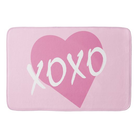 XOXO roze hart knuffels kussen roze Badmat (Voorkant)
