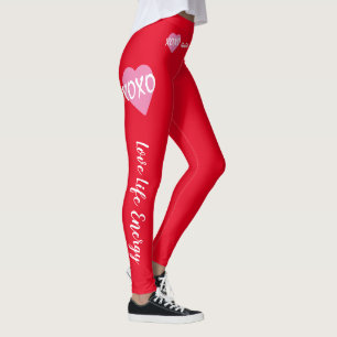 XOXO roze hart wit XOXO knuffels kussen rood Leggings