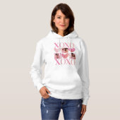 XOXO Roze Harten en Fotocollage Hoodie (Voorkant volledig)