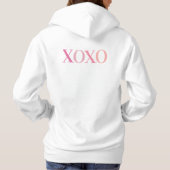 XOXO Roze Harten en Fotocollage Hoodie (Achterkant)