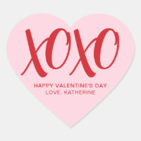 XOXO roze rood modern schattig aangepaste Valentij