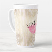 XOXO Roze Waterverf Licht Latte Mok (Linkerhoek)