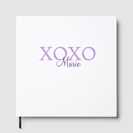 Xoxo Saint-Valentin ajouter un nom pastel violet m (Recto)