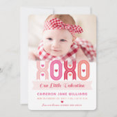 XOXO Saint Valentin Photo Faire-part de naissance  (Devant)