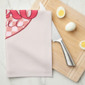 XOXO | Schattige & Liefdevol Roze Hart Theedoek (Quarter Fold)