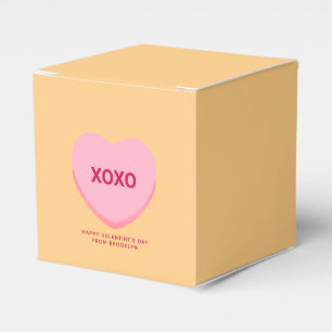 XOXO sinaasappel roze gesprekshart Valentijns Bedankdoosjes