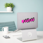XOXO STICKER (Laptop op bureau)