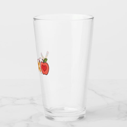 XOXO Teacher Valentijnsdag Pencil en Apple Glas (Links)