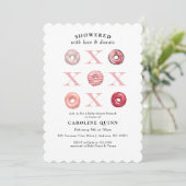 XOXO Uitnodiging Baby shower (Staand voorkant)