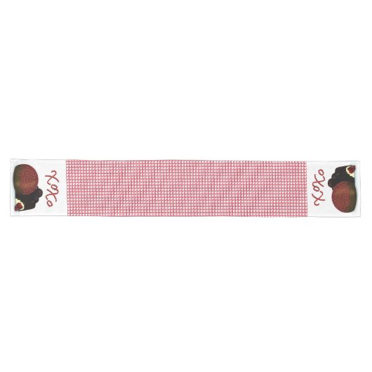 XOXO Valentijn Bonbon en Dark Chocolate Lange Tafelloper (Horizontaal)