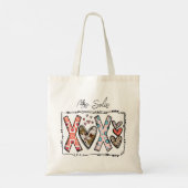 XOXO-Valentijn/docent/laptop Tote Bag (Achterkant)