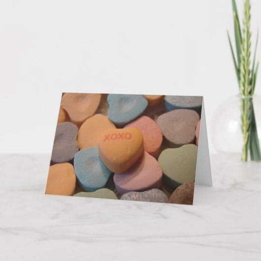 XOXO Valentijn Snoep Feestdagen Kaart (Voorkant)