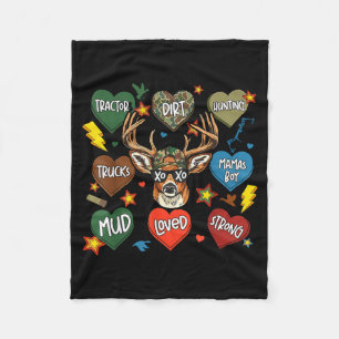 XOXO Valentijnsbok Camo Hert Retro Jagen Jongens Fleece Deken