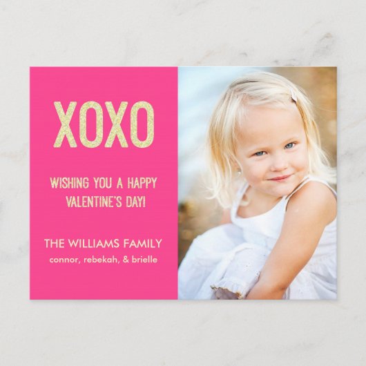 XOXO Valentijnsdag Briefkaart (Voorkant)