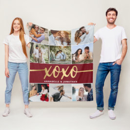 XOXO-Valentijnsdag Fotocollage Fleece Deken