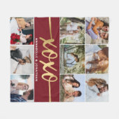XOXO-Valentijnsdag Fotocollage Fleece Deken (Voorkant (Horizontaal))