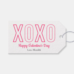 XOXO Valentijnsdag Heart Pattern Gift Labels Cadeaulabel