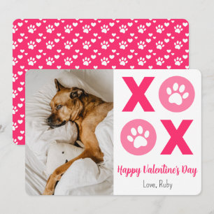 XOXO Valentijnsdag huisdier hond foto vakantiekaar Feestdagenkaart