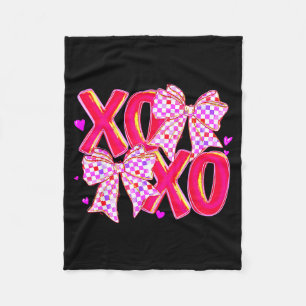 Xoxo Valentijnsdag Liefde Grappige Coquette Strik Fleece Deken