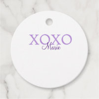 Xoxo Valentijnsdag naam toevoegen paarse pastel mi