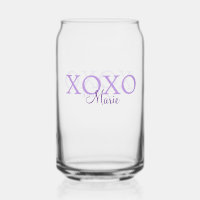 Xoxo Valentijnsdag naam toevoegen paarse pastel mi
