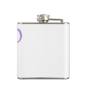 Xoxo Valentijnsdag naam toevoegen paarse pastel mi Heupfles (Achterkant)