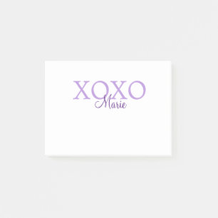 Xoxo Valentijnsdag naam toevoegen paarse pastel mi Post-it® Notes
