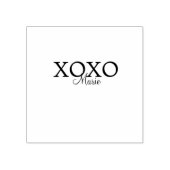 Xoxo Valentijnsdag naam toevoegen paarse pastel mi Rubberstempel (Afrduk)