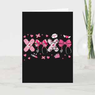 Xoxo Valentijnsdag Verpleegster Roze Strik Rn Pct Kaart