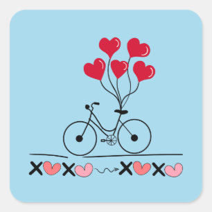 XOXO Valentijnsdag Vierkante Sticker