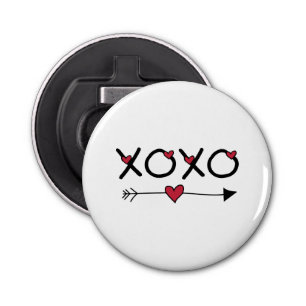 XOXO Valentijnse  Button Flesopener