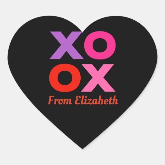 XOXO VALENTIJNSE STICKER (Voorkant)