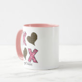 XOXO Valentine Mug - Les câlins de baisers cadeau  (Devant gauche)