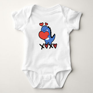 XOXO Valentine's Day 2026 Cute Dino Romper