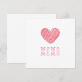 "XOXO"-Wenskaart (Voorkant / Achterkant)