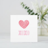 "XOXO"-Wenskaart (Staand voorkant)