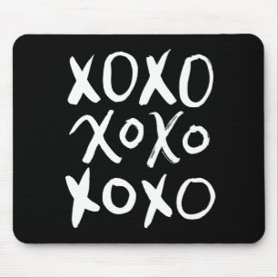 XOXO White Brush Script Muismat